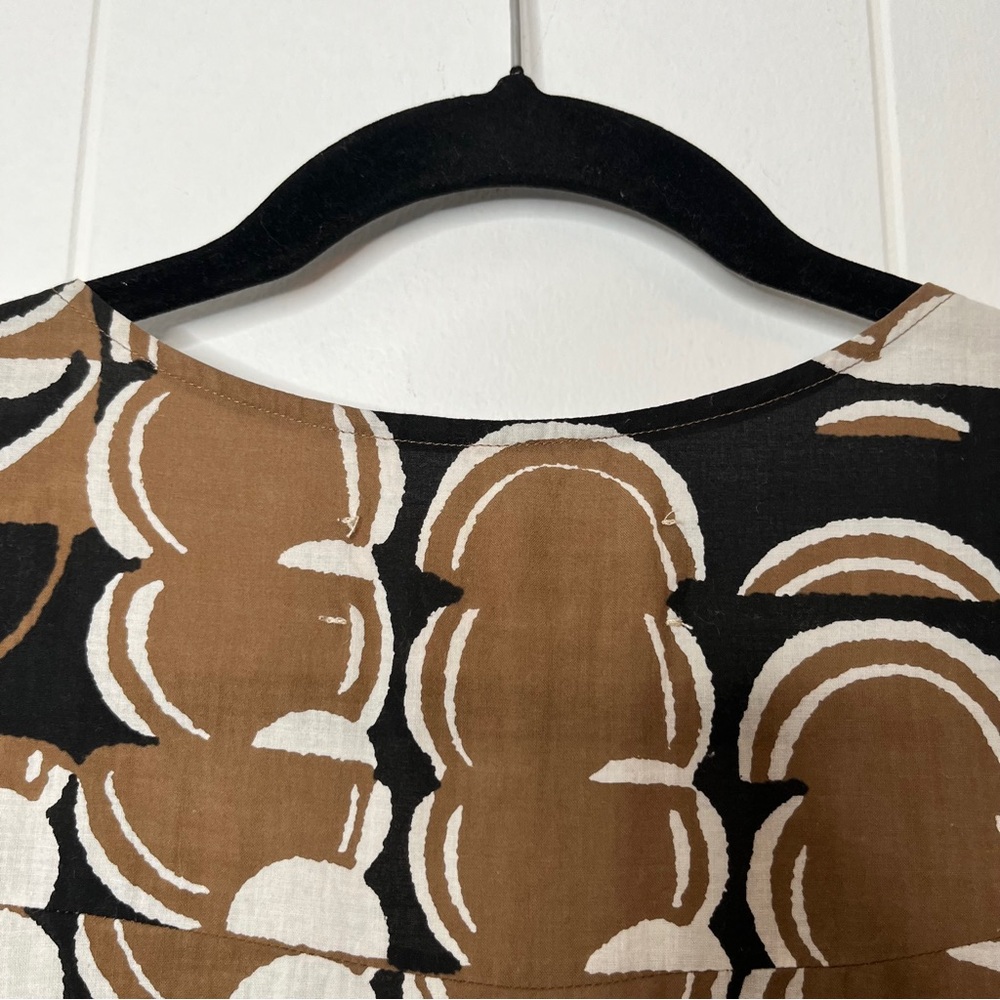 Marni Patterned Shift Mini Dress Statement Sleeve… - image 8